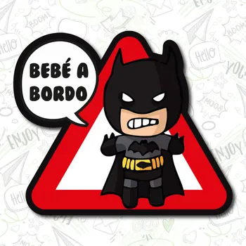 

BABY ON BOARD BATMAN DC COMIC BUMPER VINYL DECAL STICKER AUFKLEBER CAR