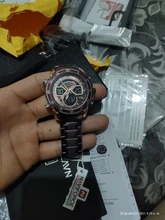 NAVIFORCE-relojes deportivos militares para hombre, pulsera Digital de cuarzo analógico de lujo, resistente al agua, con retroiluminación brillante, color dorado