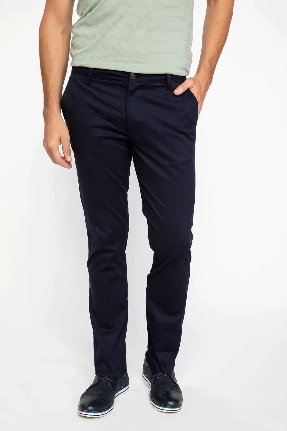 

DeFacto New Men Straight Trousers Fashion High Quality Casual Loose Solid Long Pants For Men's Autumn Winter - J1044AZ18AU