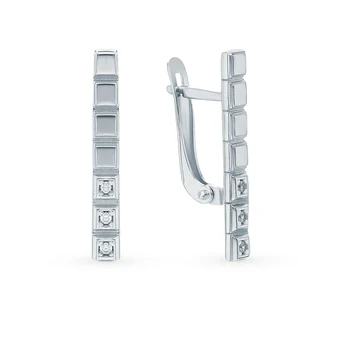 

Silver earrings with cubic zirconia sunlight sample 925