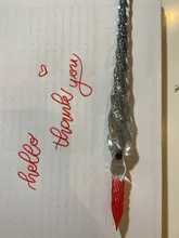 Uds paquete seguro de vidrio Vintage Dip inmersión sostenedor de la pluma firma de tinta plumas fuente de cristal hecho a mano Dip pluma fuente