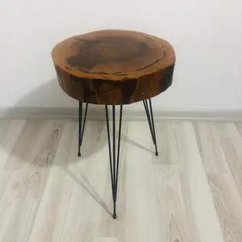 

Ahşap Sehpa Epoksi Doğal Metal Ayak Vıp en Dekoratif El Yapımı Moda Ev Dekorasyon Mobilya Şık Kaliteli Dayanıklı Uzun Ömürlü
