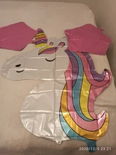 Unicorn Party Balloon Number Globos Rainbow Birthday-Party-Decorations Gradient Kids