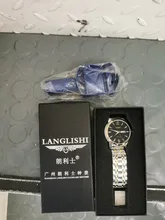 LANGLISHI-relojes de lujo para hombre, luminoso, resistente al agua, de acero inoxidable, de cuarzo, con fecha, reloj de pulsera de negocios, 2020