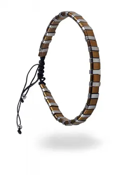 

Angemiel Men Silver Bronze Matching Drawstring Men 'S Bracelet