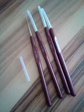 4 unids/lote aguja con gancho de ganchillo, Micro gancho para hacer trenzar rastas, herramientas para el cabello, 0,5 Mm, 0,6 Mm, 0,7 Mm, 0,8 Mm, mango liso