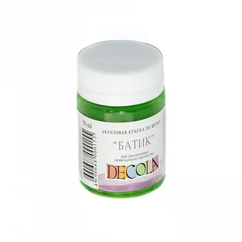 

Paint acrylic on silk DeCola batik 50 ml green light