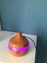 SaengQ-humidificador de aire eléctrico, difusor de aceites esenciales ultrasónico de grano de madera, minigenerador de niebla con USB, luz LED