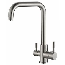 Смеситель для кухни под фильтр Steel Hammer SH 715 INOX(Аэратор, материал нержавеющая сталь, гибкая подводка 45 см