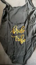 Traje de baño de una pieza para fiesta nupcial, bañador con mensaje bride tribe con estampados en la parte delantera y trasera, ropa de playa