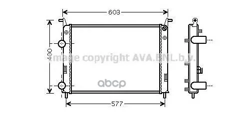 Радиатор Fiat Albea 1.2-1.6 03- Ava Fta2336 Ava арт. FTA2336