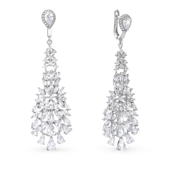 

Silver earrings with cubic zirconia sunlight sample 925