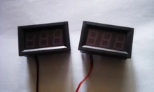 AC 70-500V 0,56 LED Digital del voltímetro del medidor de voltaje de voltios de instrumento herramienta 2 cables rojo verde azul pantalla 110V 220V de 0,56 pulgadas