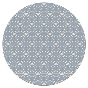 

Panorama Vinyl Rug Blue Stars Lines - Kitchen Carpet Anti-Slip Flame Retardant - Living Room Rug - XXL Rugs - PVC Rugs