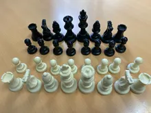 Chess-Pieces-Set Competition Plastic Medieval King-Height International 32 Standard 