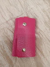 Llavero PU de las mujeres de los hombres de llaveros cartera cubierta de Hasp de moda billeteras para llaves organizador de bolsa de almacenamiento de regalo creativo