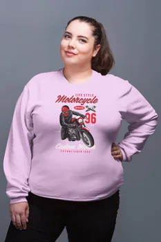 

Angemiel Wear Life Style Motorcyle Pink Women Sweatshirts