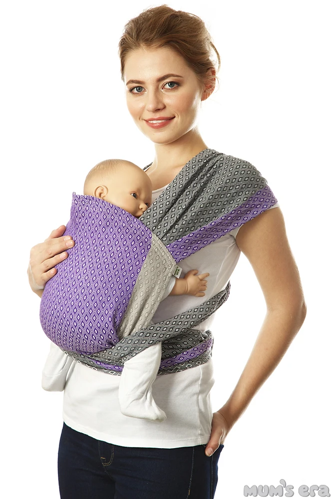 Baby sling MUM'S ERA Май-слинг ДИАМАНТ Колыбель для переноски младенца Удобный слинг для детей фронтальная детская переноска