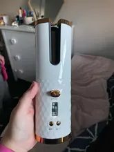 Rizador de pelo inalámbrico y giratorio automático, recargable por USB rizador de pelo, pantalla LED, herramienta de estilismo ajustable con temperatura