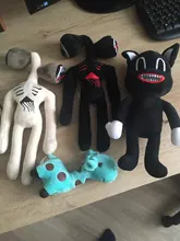 Caliente Horror juego juguetes de peluche 35cm sirena cabeza de peluche de juguete blanco y negro Sirenhead de Horror carácter Peluches de juguete regalos para niños