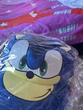 Gorra de béisbol con estampado de Sonic y hip hop, gorro de béisbol con estampado de dibujos animados, ajustable, color azul