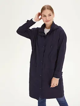 

Hooded Slim Solid Coat