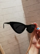 Gafas De Sol con forma De ojo De gato para mujer, anteojos De Sol femeninos con diseño De ojo De gato, Triangular, pequeños, Retro, a la moda, con UV400