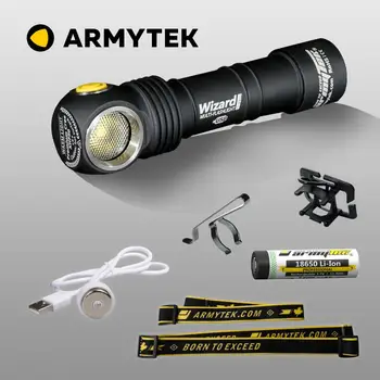 

Flashlight Armytek Wizard Pro v3 XHP50 Magnet USB Rechargeable Torch 18650 Li-Ion Battery Included
