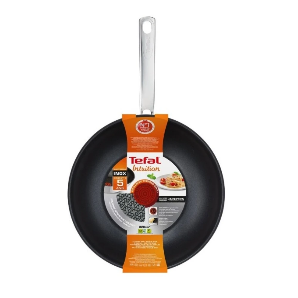 Tefal Intuition Wok 28 Cm A7031904 Sarten Apta Cocina Induccion