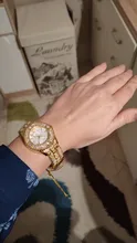 Reloj de moda con diamantes de oro para mujer, pulsera informal de marca de lujo, relojes femeninos