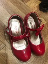 2020 nueva gran oferta zapatos de baile de cuero de princesa zapatos de fiesta de arco de color rojo sólido brillante zapatos de moda de tacón alto para niños