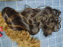ALAN EATON-Peluca de cabello sintético para mujer afroamericana, cabellera artificial largo ondulado con flequillo, color negro, marrón y dorado, resistente al calor