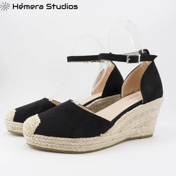 

WOMAN 2019 SUMMER-ESPARTOS PLATFORM-ESPARTO PLATFORM SANDALS CLOG BUCKLE