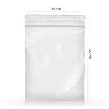 

Airtight transparent plastic bags with self-closing | 80x120mm | 100 pcs --- ZIP-lock, multipurpose