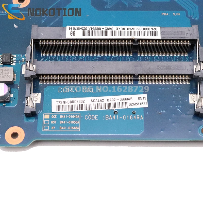 NOKOTION BA92-08334A BA92-08334B BA41-01649A для samsung NP-RV515 RV515 материнская плата портативного компьютера с процессором DDR3 полный тест