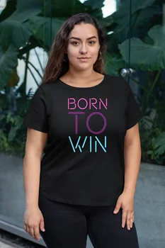 

Angemiel Wear Win For Born Black Women Cotton Large Size T-Shirt