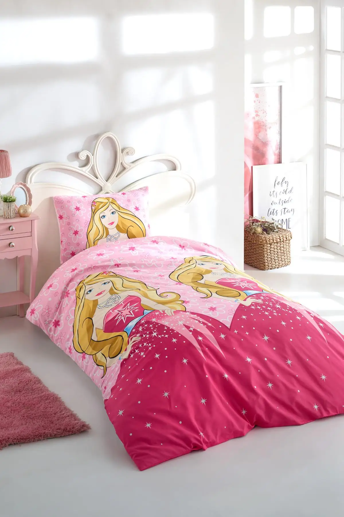 

Bedding Set fitted sheet with 100% Cotton | Luxury Ranforce Bed Linen Set 3 pcs Duvet Cover Set from Turkey princess