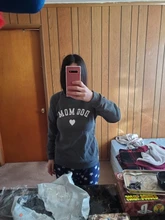 Carta Jersey estampado para mujer 2020 de manga larga Casual de corazón en forma de perro, sudadera para mamá mujer prendas de vestir de talla grande