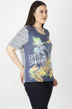 

Sans Textile Women 'S Colorful Front Printed Blouse 65 N16095