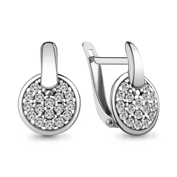 

AQUAMARINE earrings with cubic zirconia, silver 925