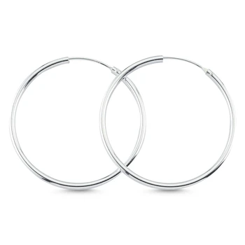 

Silver 925 Sterling 30mm Plain Ring Earrings