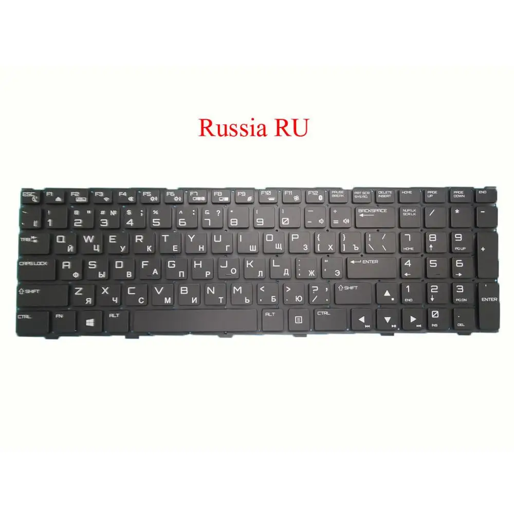 Laptop RU NW Keyboard For Multicom Aeron GS510 Russia Norwegian black without frame new | Компьютеры и офис