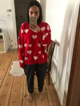 Nomikuma-suéter coreano de manga larga para mujer, Jersey de punto con corazón de amor, Tops informales, cuello redondo, b037, otoño e invierno, 2020