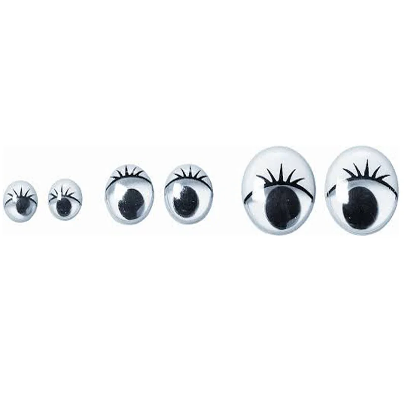 Brunnen Heyda set, for needlework, eyes with cilia, 7mm, 20 PCs blister afbeelding