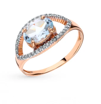 

Gold ring with cubic zirconia sunlight sample 585