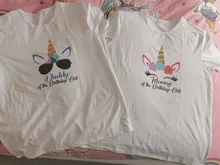 Ropa a juego familiar para padre, madre, hija, hijo y niña, camiseta de unicornio de cumpleaños, camisetas divertidas de fiesta de aspecto familiar de verano, 1 ud.