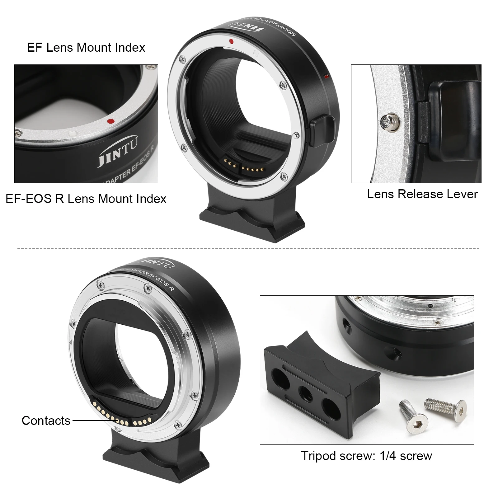 Jintu EF-EOS R Auto Focus Lens Adapter 5