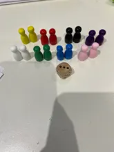 1Set = 16 piezas 24*12mm de madera de peón quesos + 1 pieza 16mm punto dados para Juego de piezas accesorios envío gratis