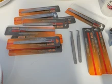 Pinzas para pestañas postizas profesionales 6A-SA, extensión y volumen de pestañas, pinzas para las cejas, herramientas de maquillaje, 1 unidad