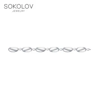 

SOKOLOV bracelet with cubic silver fashion jewelry 925 women's male
